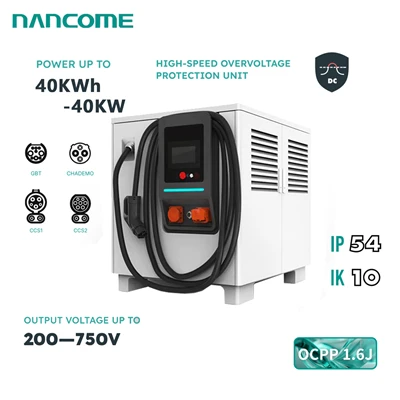 40 kW -os energiatároló töltőállomások